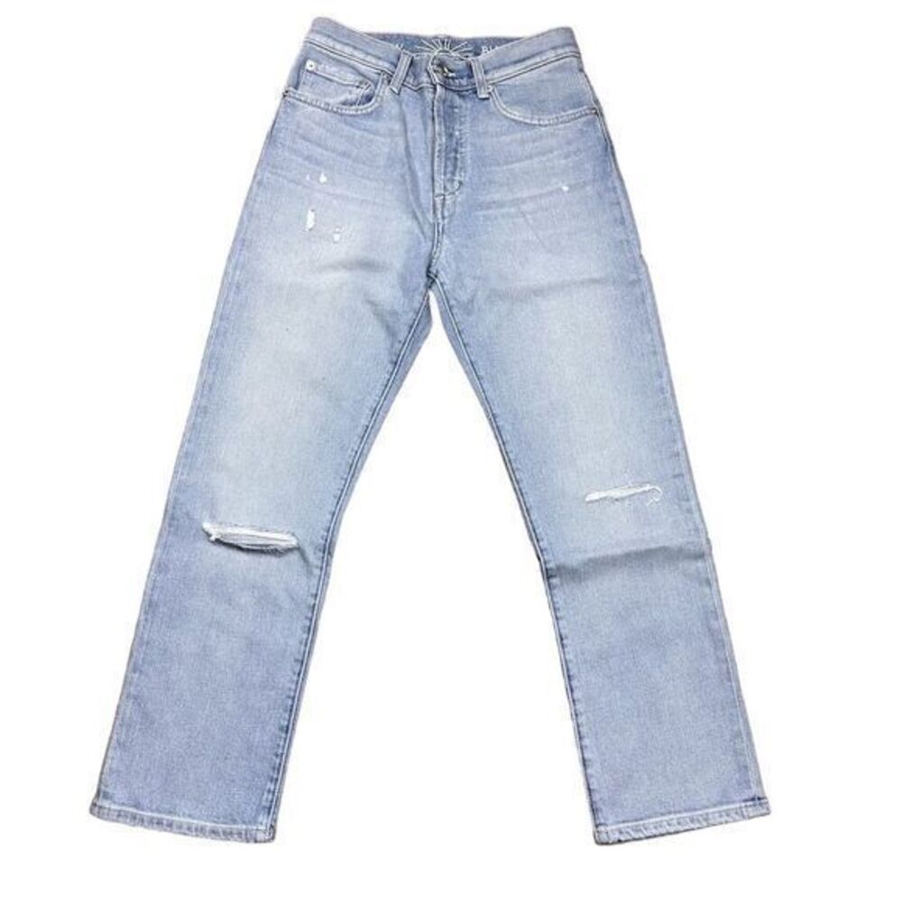 NWT Daily Blue Women's Hype Classic‎ Cropped Distressed Jeans Gray Size 26 Denim